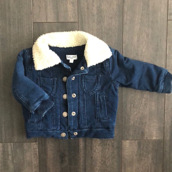 baby jean jacket with fur